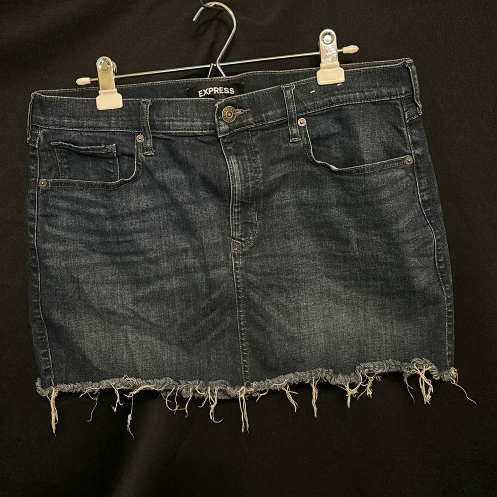 Express denim mini skirt